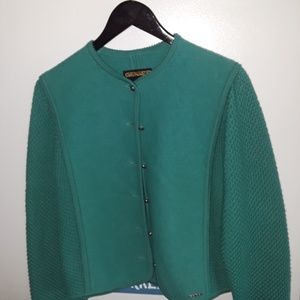 Geiger long sleeve teal sweater